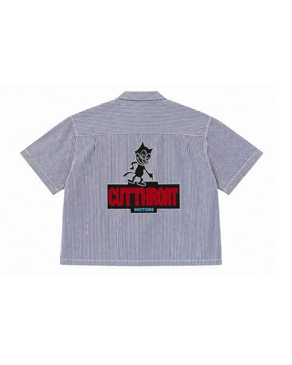 Cutthroat Motors Pinstripe Work Shirt - Image 2