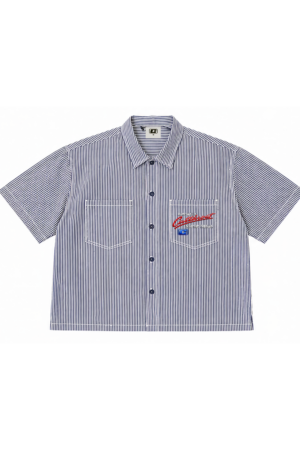 Cutthroat Motors Pinstripe Work Shirt